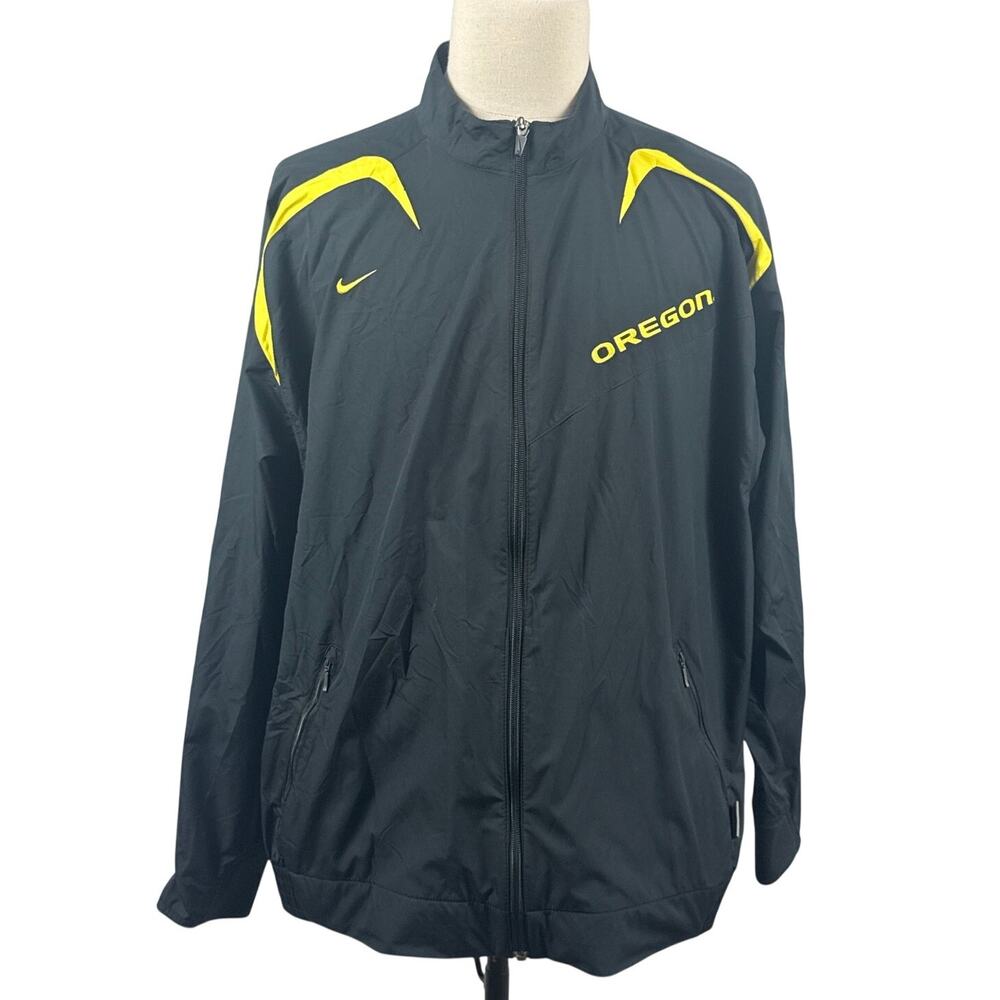 Vintage 2000s Nike Team Oregon Ducks Black Windbreaker Men’s Large